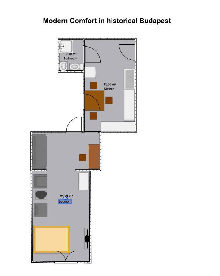 Modern Comfort In Historical بودابست المظهر الخارجي الصورة